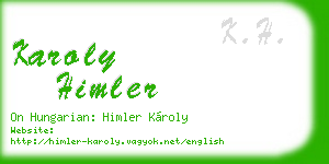 karoly himler business card